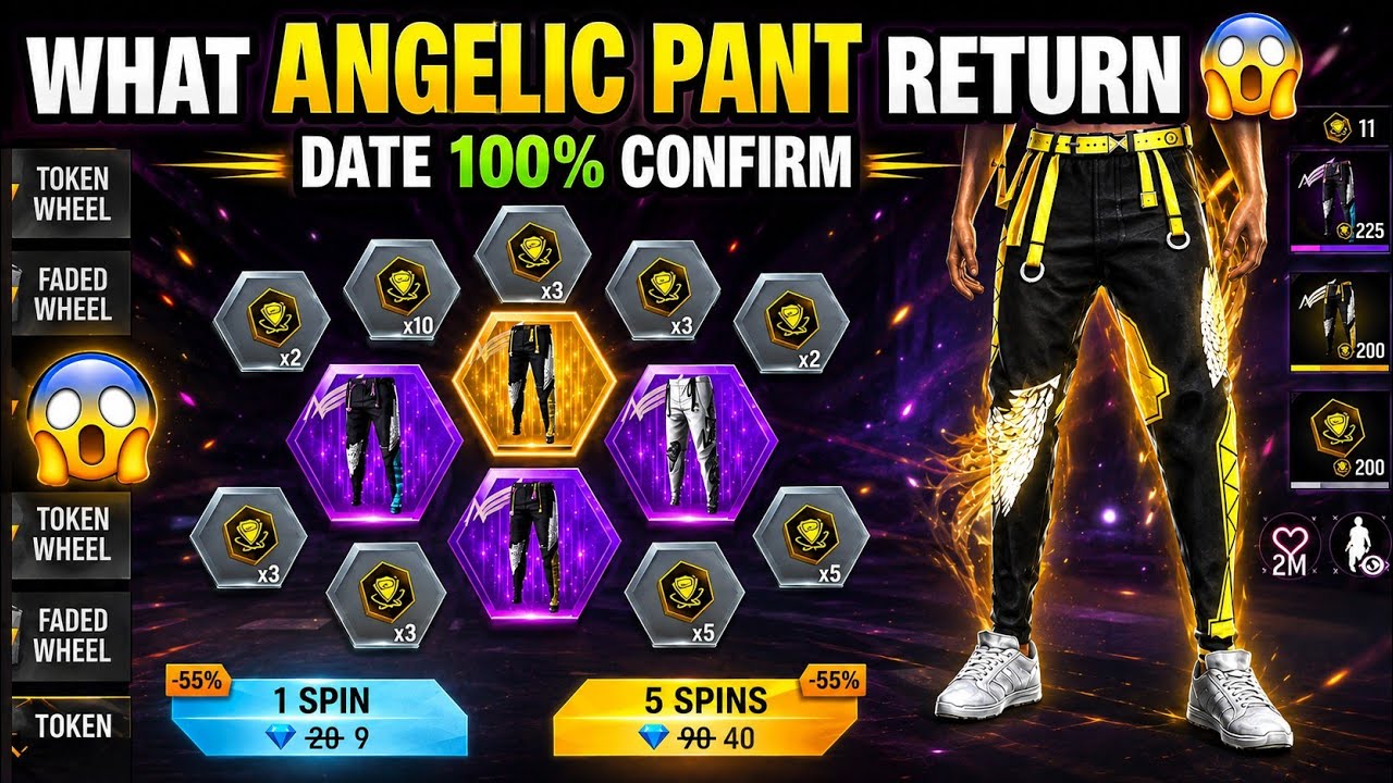 ANGELIC PANTS RETURNING IN 😱 RING EVENT - 100% CONFIRMED DATE IN FREE FIRE 🔥