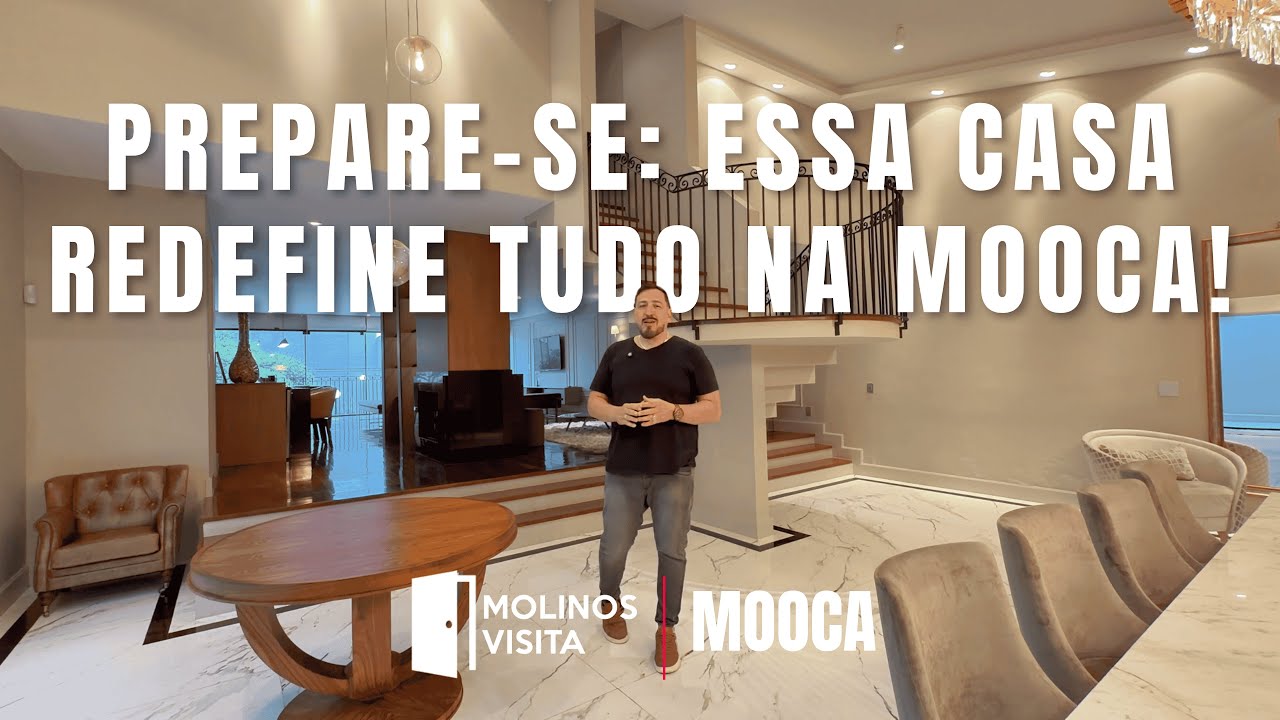CASA LUXUOSA E SURPREENDENTE NA MOOCA: ARQUITETURA, CONFORTO, PRIVACIDADE E SEGURANÇA TOTAL | MC5605