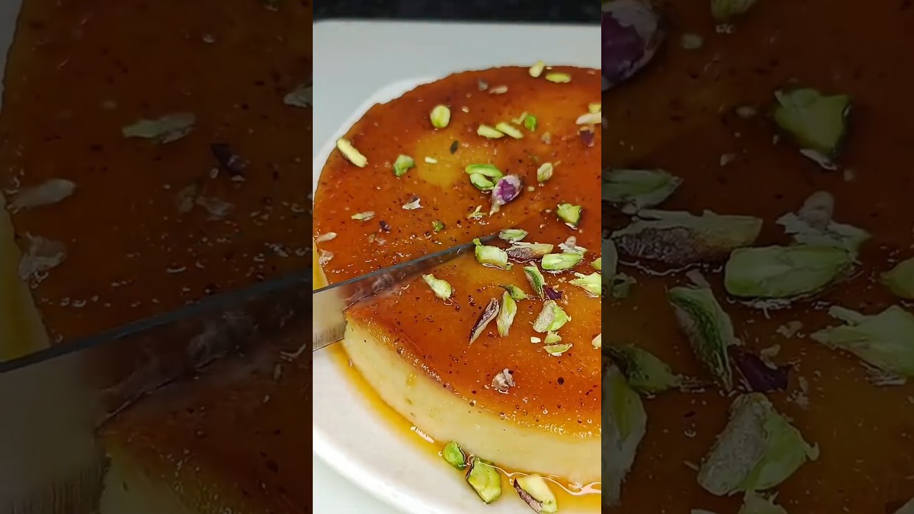 Turn Leftover Bread Sides into This Irresistible Caramel Pudding! # shorts #food #asmr #recipe