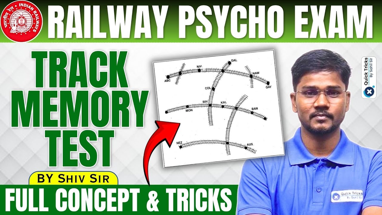 RRB ALP 2025 Psycho Test | Track Memory Test Full Concept | Track Memory Test Tricks | by Shiv sir