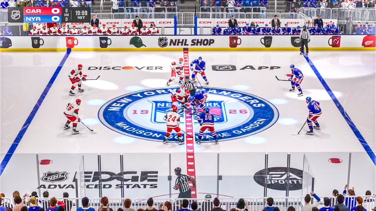 New York Rangers vs Carolina Hurricanes 2/5/2026 NHL 26 Gameplay