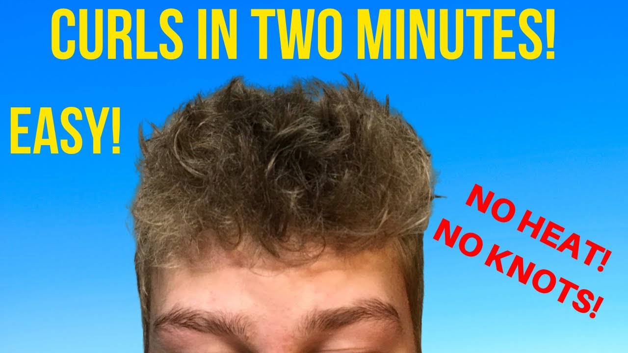 HOW TO GET CURLY HAIR FOR GUYS IN TWO MINUTES (NO HEAT! NO KNOTS!)