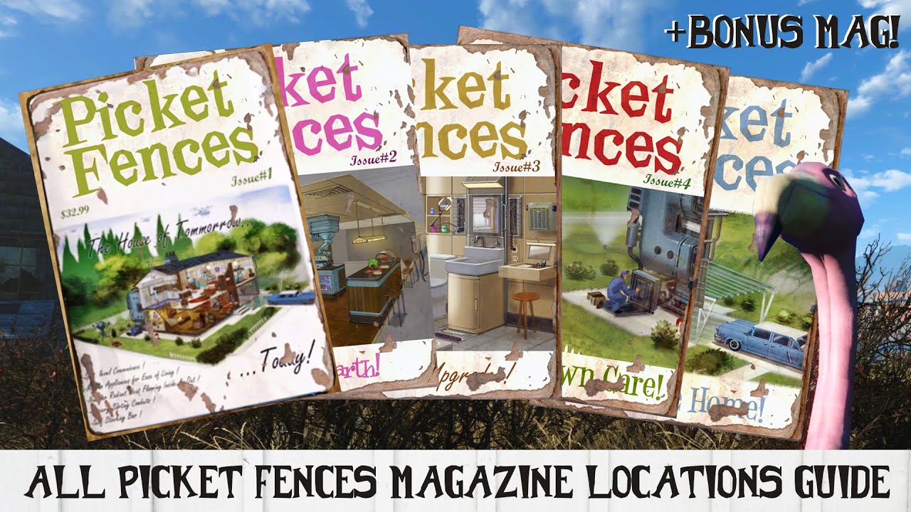 Руководство по местонахождению всех журналов PICKET FENCES в Fallout 4 + бонусный журнал!