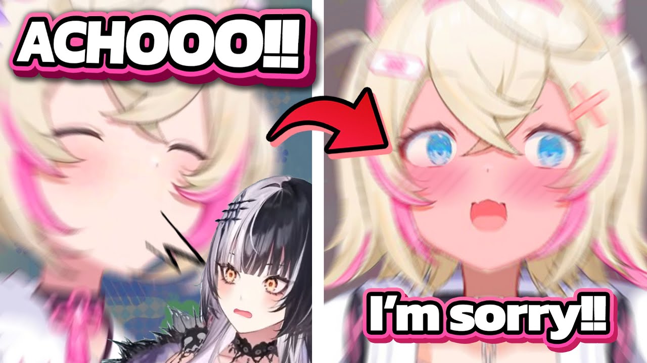 Mococo got so embarrassed when she accidentally sneezed right in front of Shiori's face