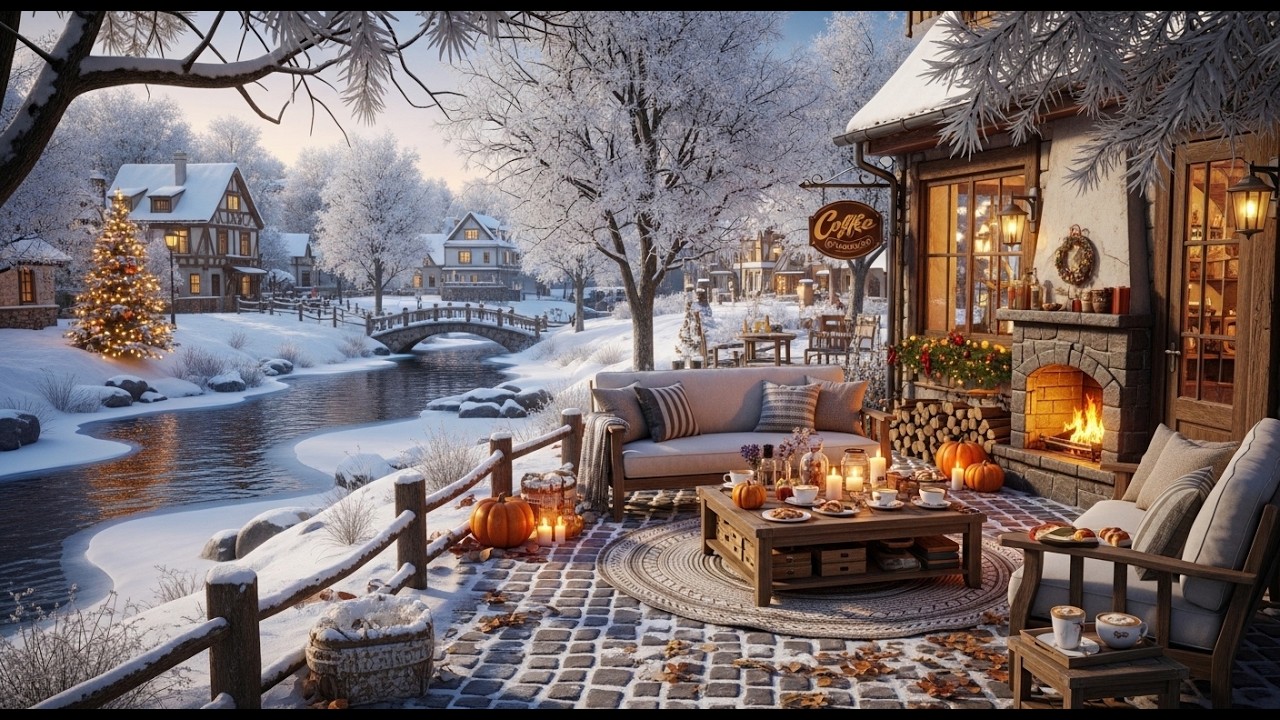 Soft Jazz Instrumentals ❄ Cozy Winter Cafe Ambience for Anxiety Relief and Study Time