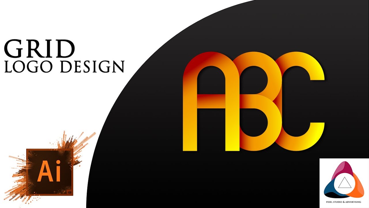 How To Make Modern Grid Logo Design Adobe Illustrator Tutorial #logo #logodesign #viral #illustrator