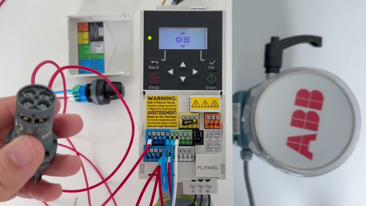 7- ACS180 Sürücüde DI1 İleri Start, DI2 Geri Start, AI1 Referans Şeklinde Çalıştırma