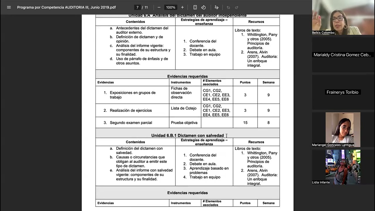 Auditoria 3, Unidad I