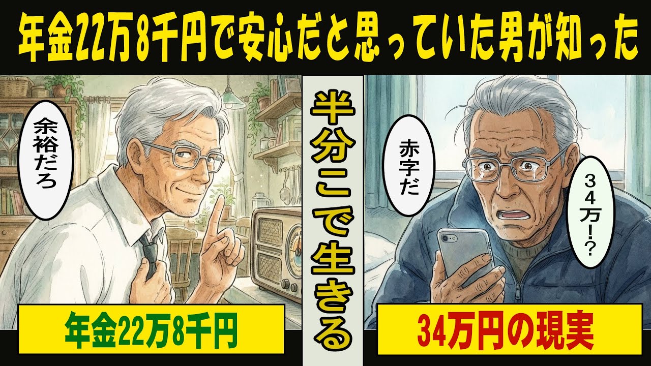 【漫画】年金月22万8千円あれば安心だと思っていた65歳元営業男の末路…34万円という数字が全てを狂わせ始めた理由