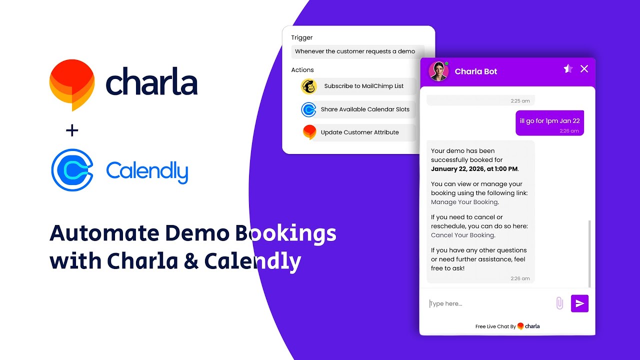 How to Automate Demo Bookings with Charla & Calendly (AI Chatflows Tutorial)