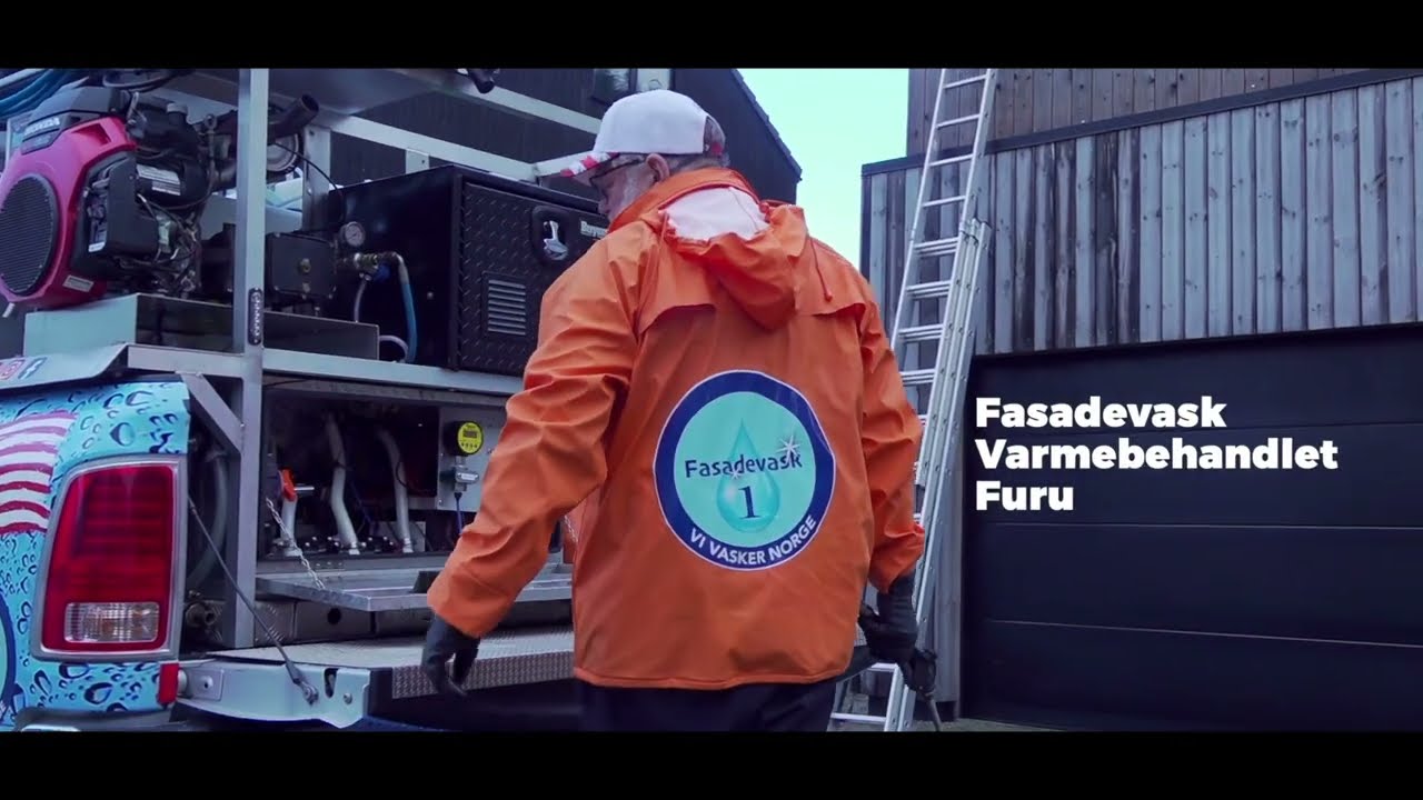 Fasadevask av varmebehandlet furu