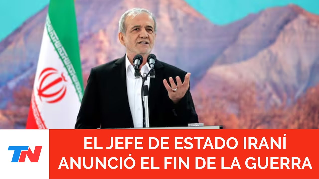 El jefe de Estado iraní anunció el fin de la guerra contra Israel