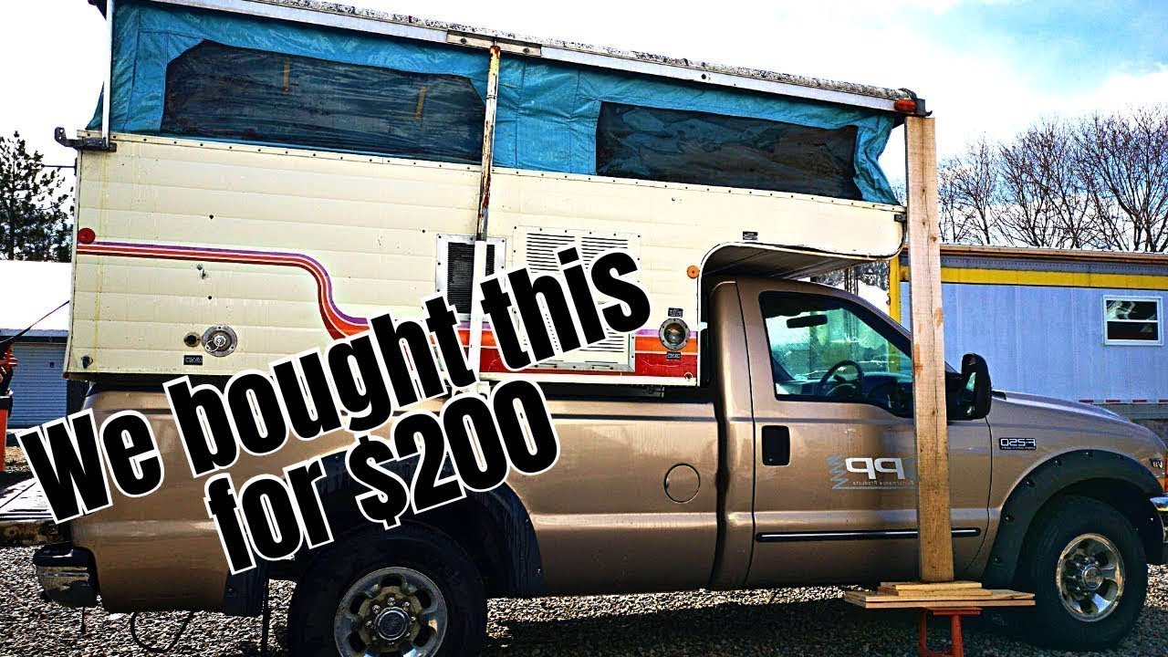 Pop Up Truck Camper Makeover and Walk Thru Tour  / Extreme Reno