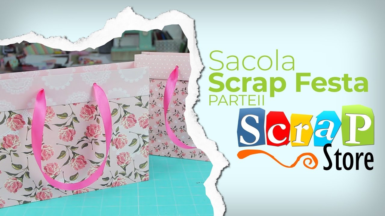 Passo a Passo Mini Base Criativa Sacolinha Toke e Crie - Sacola Grande - Scrap Store Scrapbooking