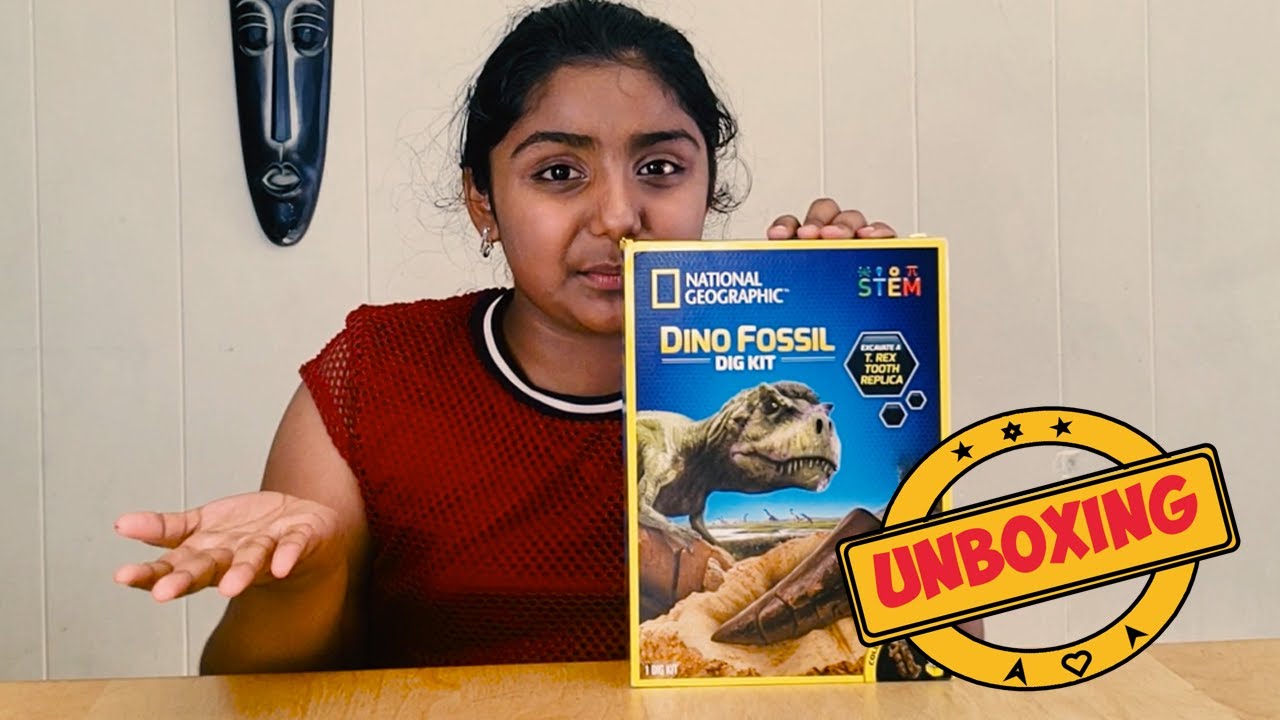 UNBOXING : 🦖: National Geographic Dino Fossil Dig Kit  ( T-Rex tooth replica )