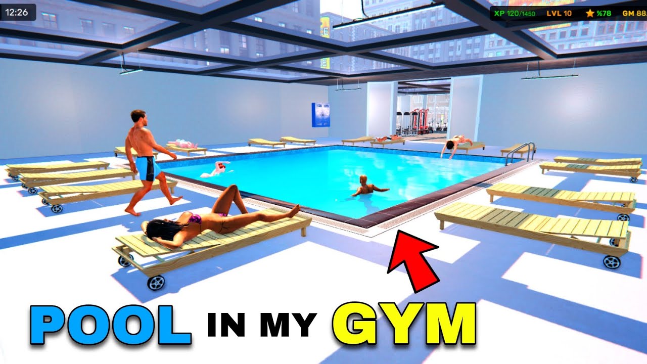 BUILD POOL in MY GYM || GYM SIMULATOR 24