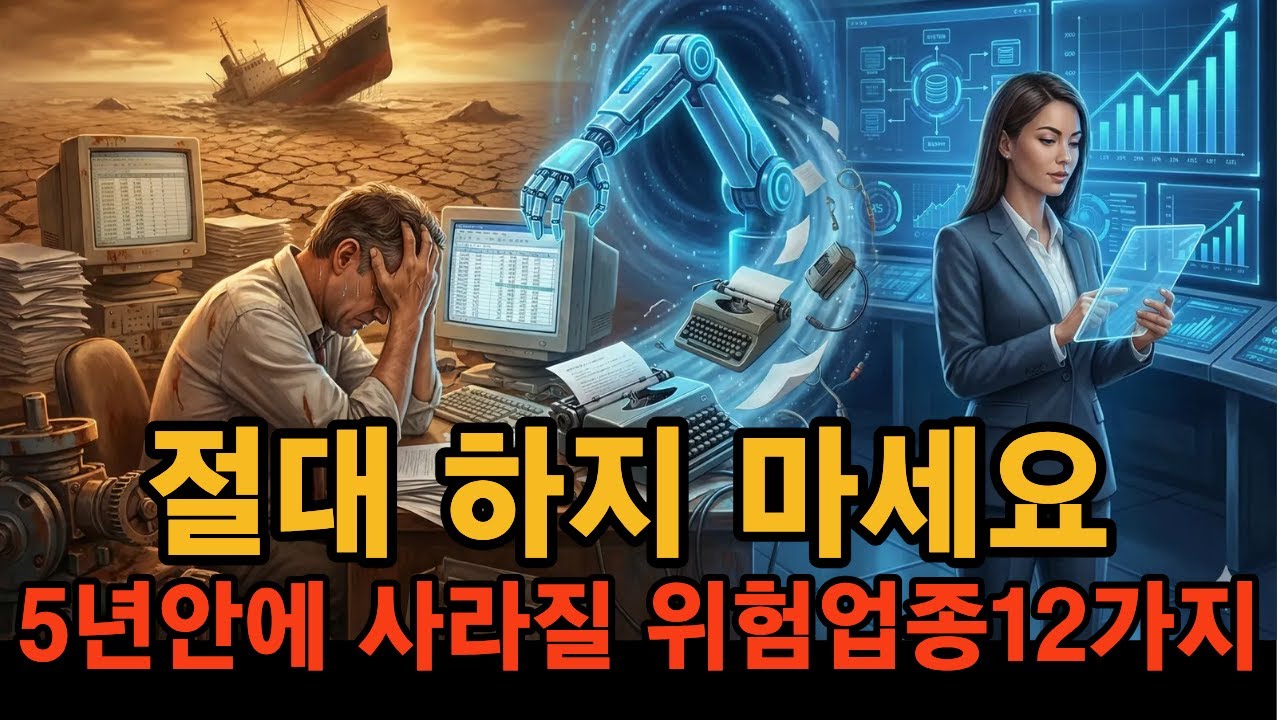 [심층분석] 대한민국에서 곧 사라질 업종 12가지 리스트 (AI와 고금리 시대 생존법)  #경제위기 #위험업종 #사라지는직업 #직업의미래 #노후대비 #자영업자 #AI시대 #성실함