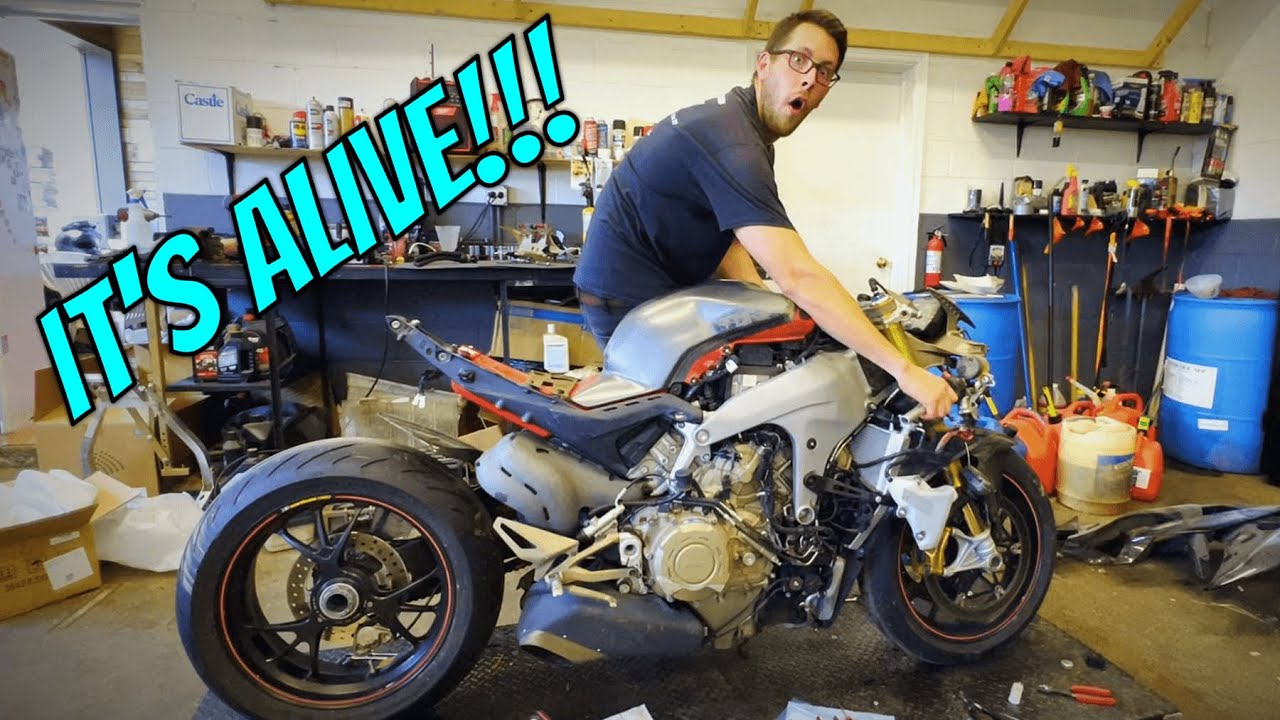 IT'S ALIVE! SALVAGE Ducati Panigale V4 First Start! (Pt.3)
