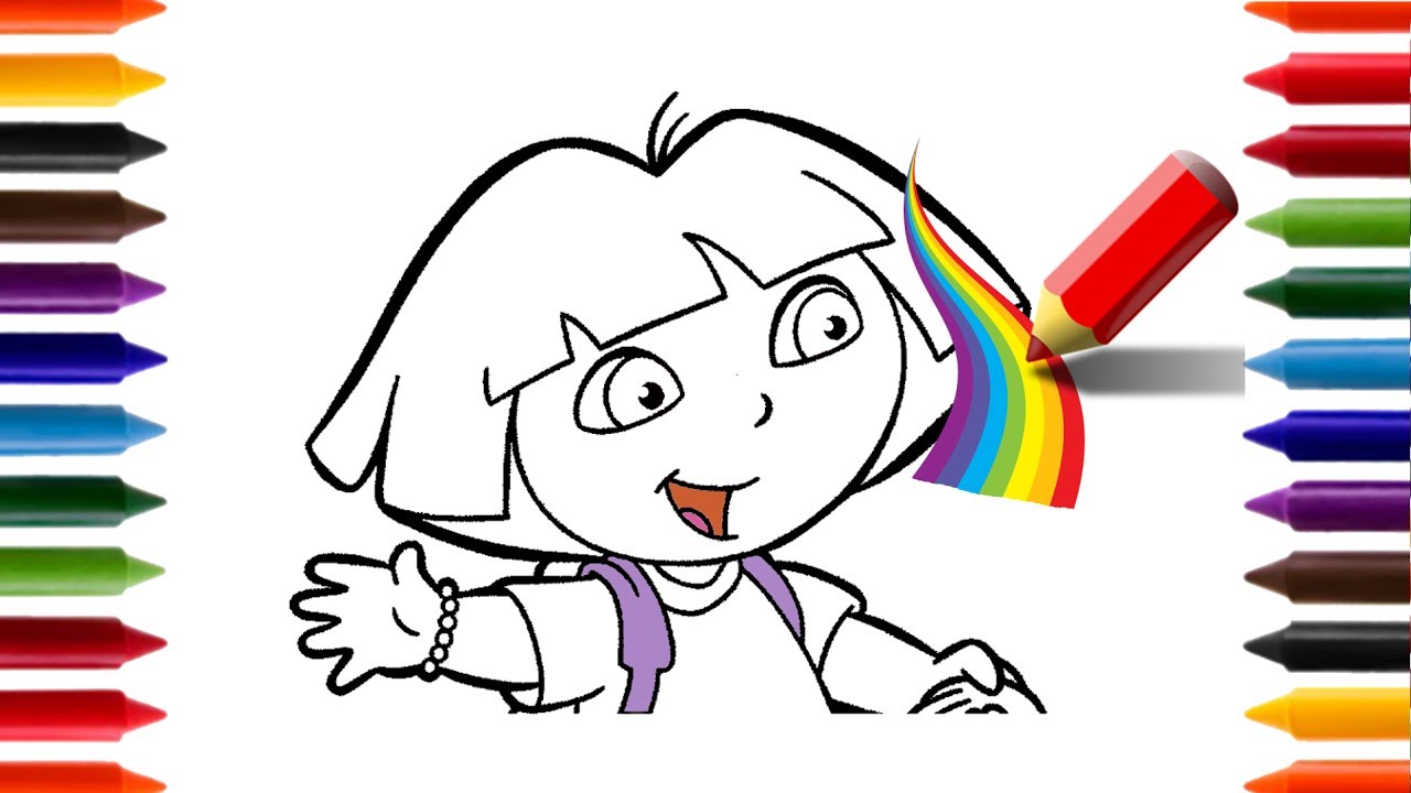 Aprendendo a Desenhar e Colorir a Dora Aventureira ARCO ÍRIS | Animações e Desenhos para Crianças