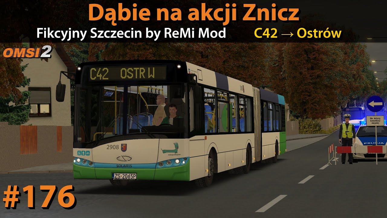 OMSI 2 #176: Dąbie na akcji Znicz | Fikcyjny Szczecin by ReMi Mod - 🚍C42 | Solaris Urbino 18 III