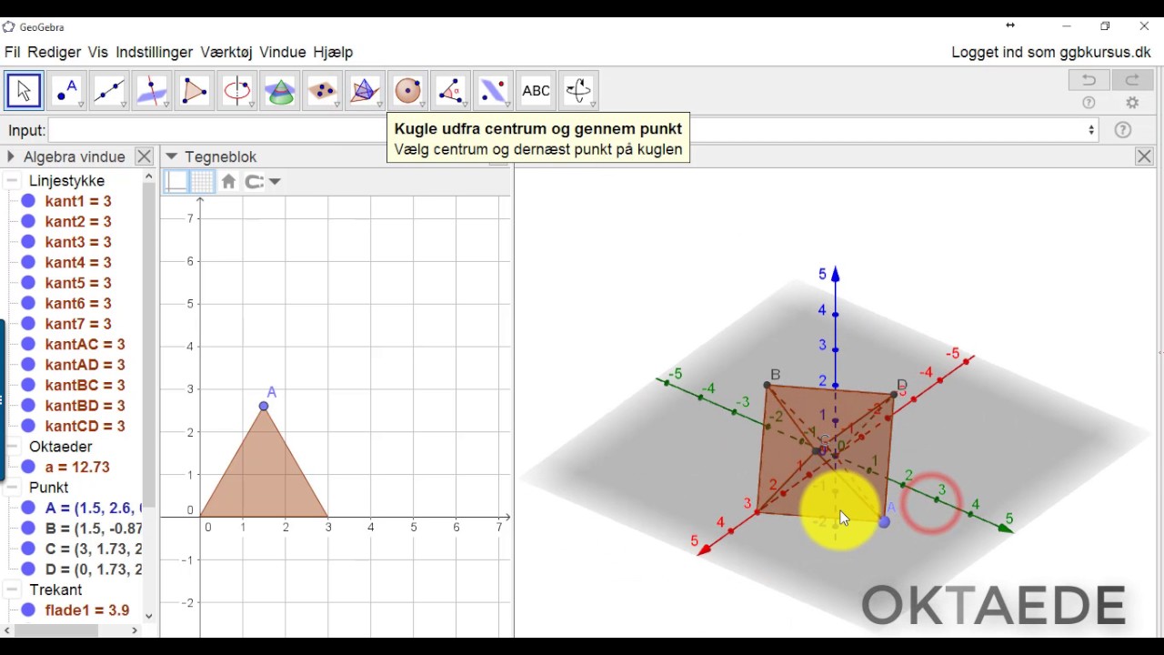 Platoniske legemer i Geogebra
