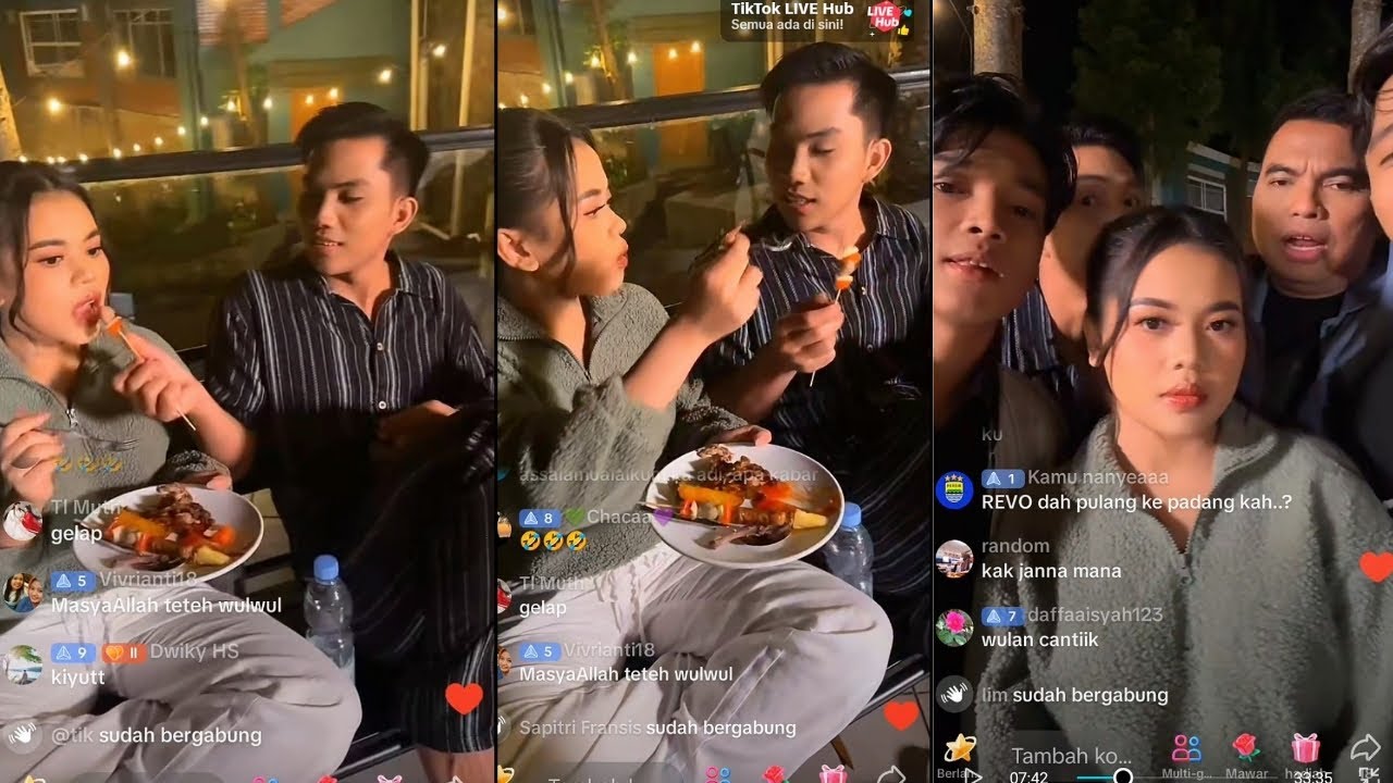 Wulan Lida dan Zainul Basyar semakin romantis disuapin lagi