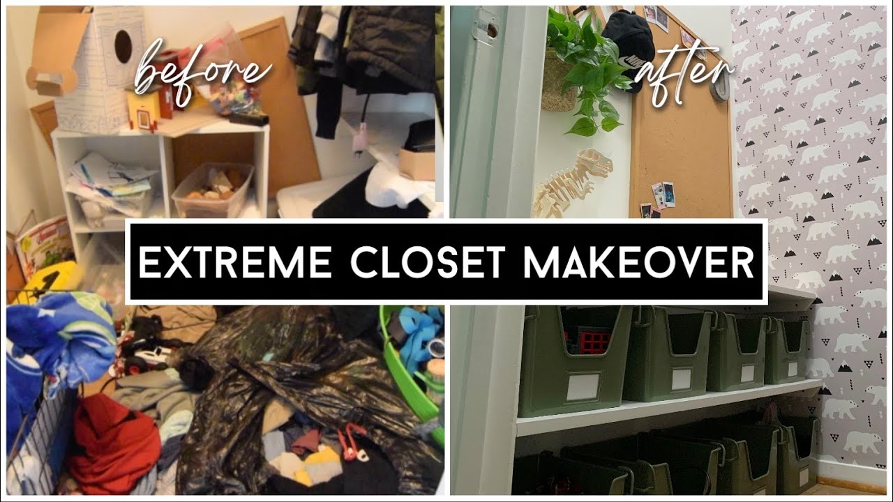 Closet Makeover on a Budget // DIY Closet Makeover // Kid's Closet Organization