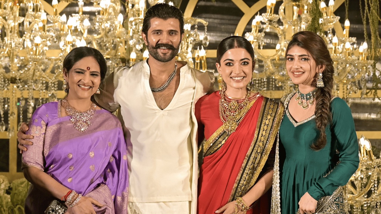 Sree Leela And Her Mother At VIROSH Reception | Vijay Devarakonda | Rashmika Mandanna | Naatu Cinema