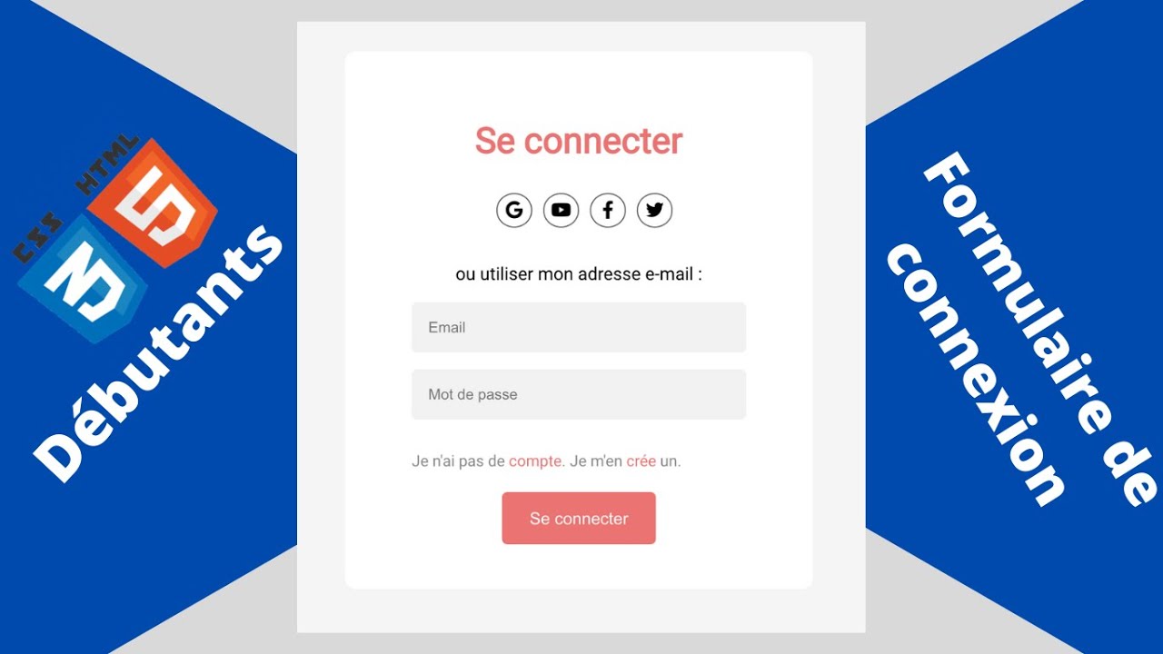 Comment Créer un Formulaire de Connexion Moderne en HTML & CSS