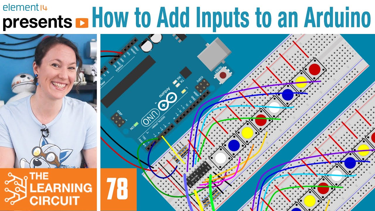 Как добавить несколько входов в #Arduino с помощью сдвигового регистра — обучающая схема