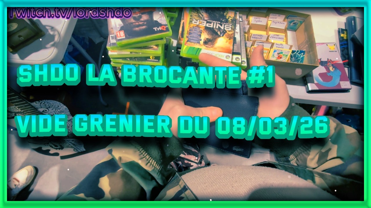 Shdo la brocante #1 : Vide grenier du 08/03/2026 / XBOX360 DS & DVD #videgrenier