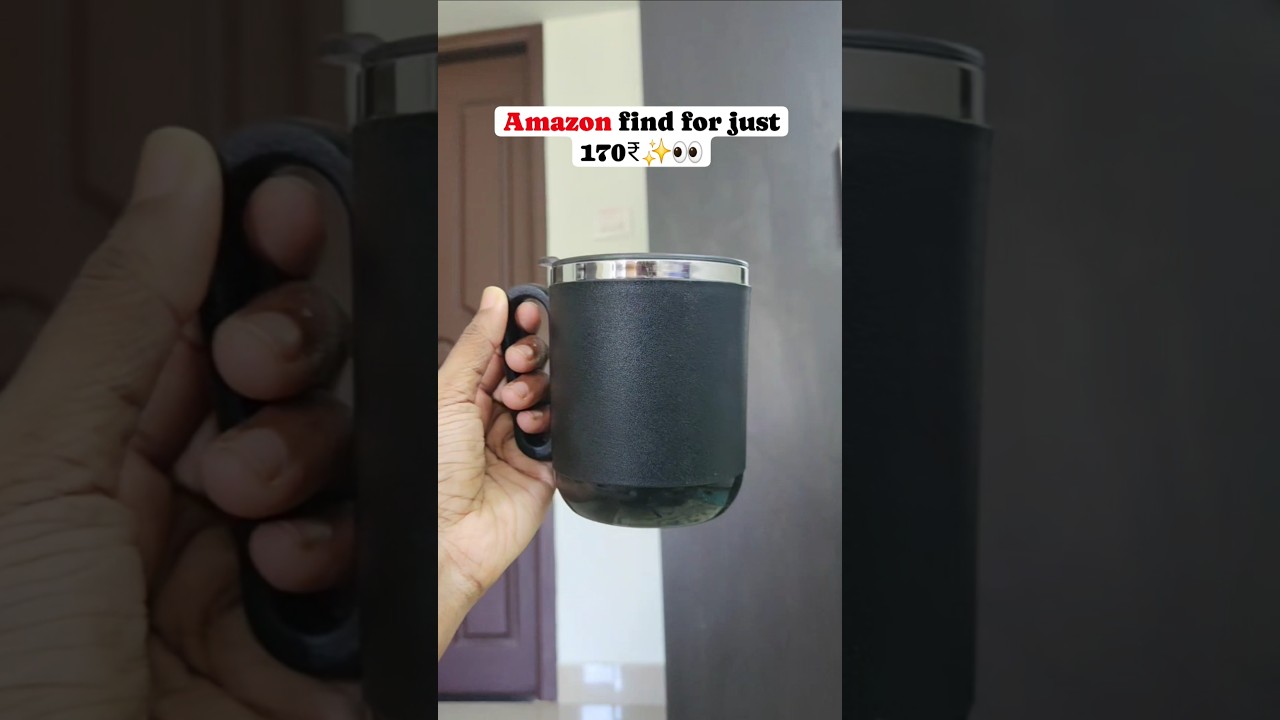 Amazon find under 170₹ 👀✨️👇| Coffee mug with lid 🤌| ##homefinds #affordable #ytshort