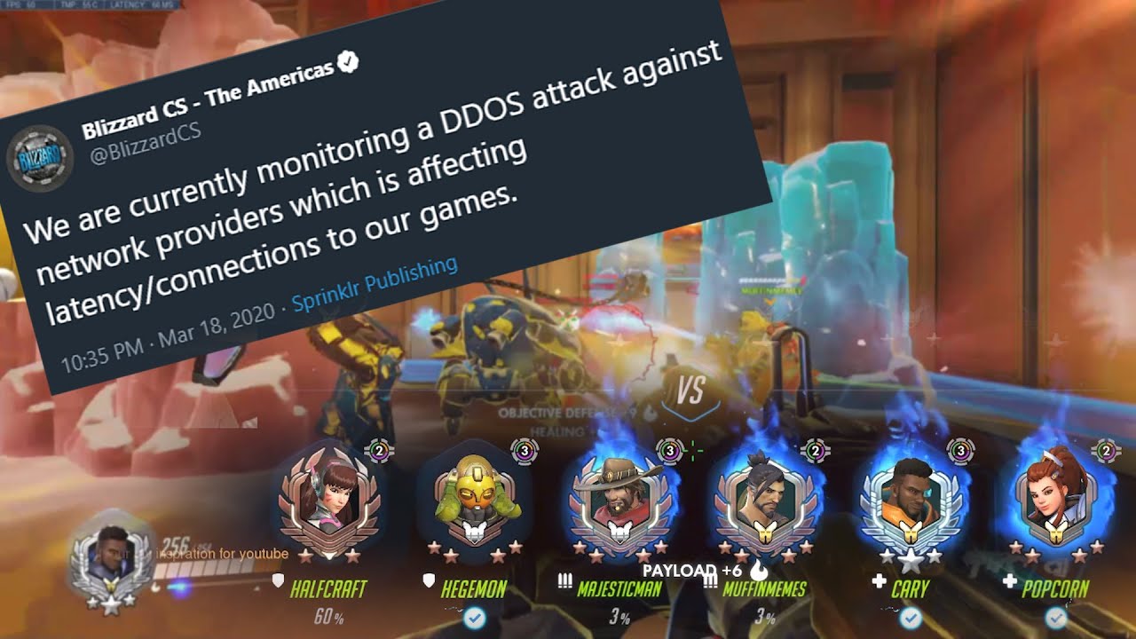 Overwatch Six Stack уничтожен DDOS-атакой
