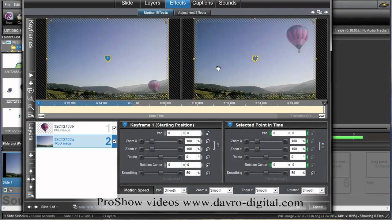 ProShow Producer basic Keyframes