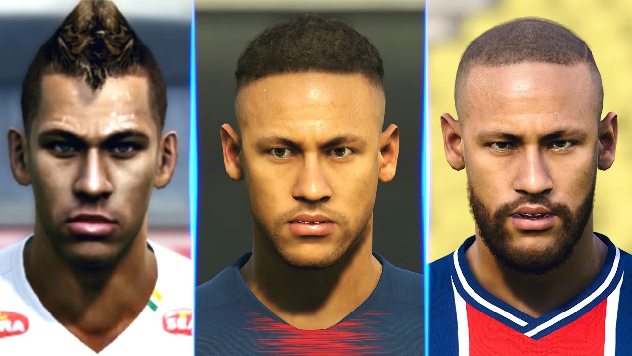 Neymar evolution from PES 2012 to PES 2021