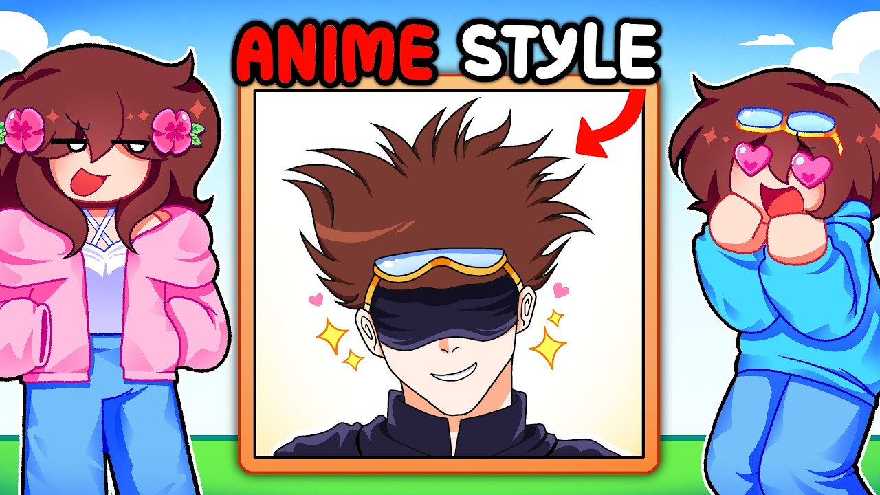 Я превратил ютуберов в аниме-персонажей в Roblox Speed ​​Draw