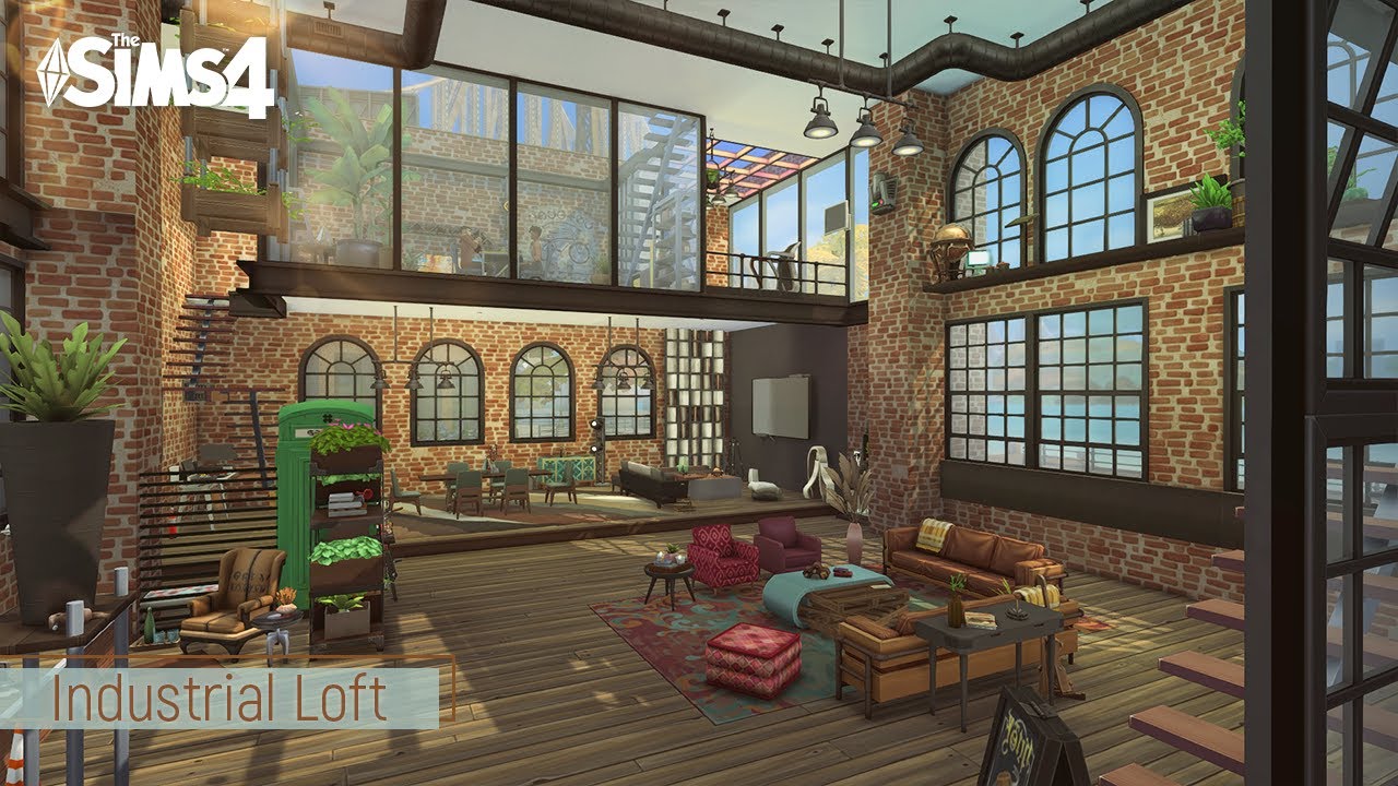 Industrial Loft│Converted Old Factory│No CC│Sims 4 Stop Motion Build