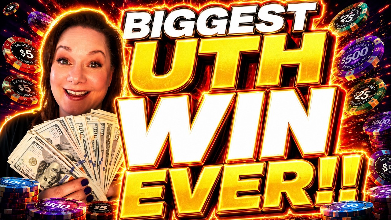 BIGGEST UTH WIN EVER!! 🔥🔥 🔥ULTIMATE TEXAS HOLD 'EM in LAS VEGAS! IRL