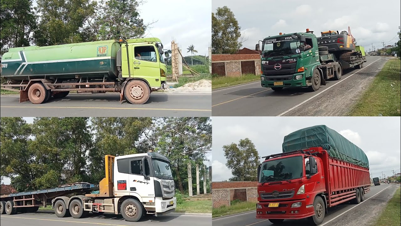 TRUK MUATAN EXCAVATOR, TRUK TRAILER, TRUK TANGKI AJP, TRUK TRONTON, TRUK ELPIJI PERTAMINA, DUMPTRUCK