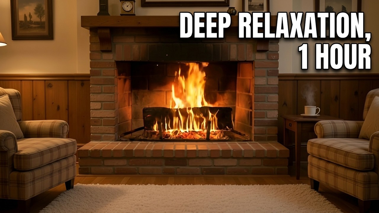 Fireplace Ambience No Music 1 Hour Calm Work Study Sleep