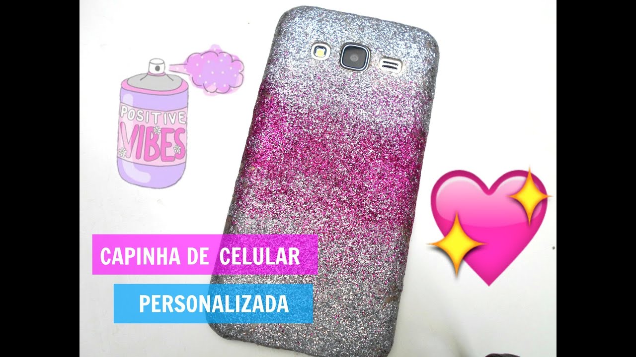 DIY: Capinha celular Glitter - Efeito Degradé - Faça você mesma ♥