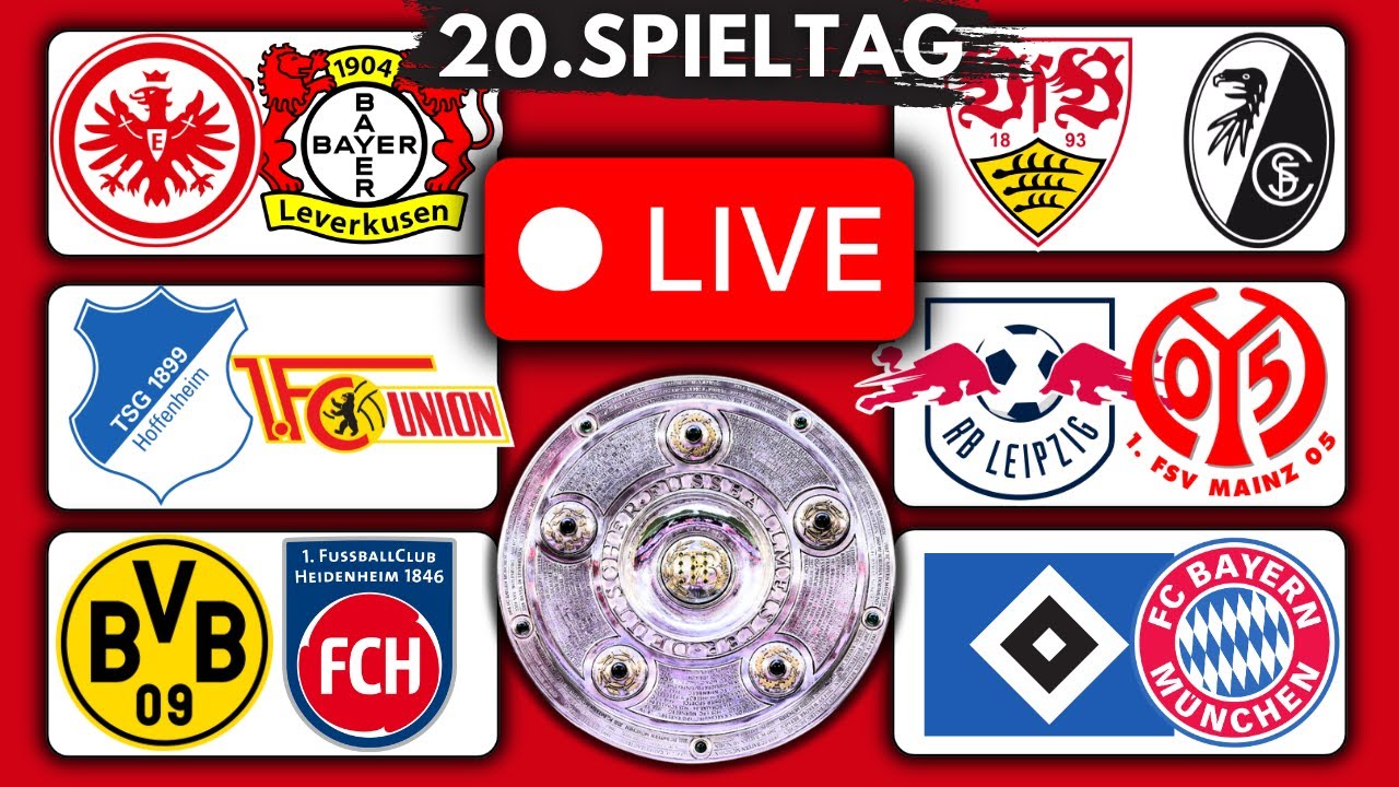 🔴 Bundesliga LIVE Analyse (20. Spieltag) Samstag Konferenz - Alle Spiele