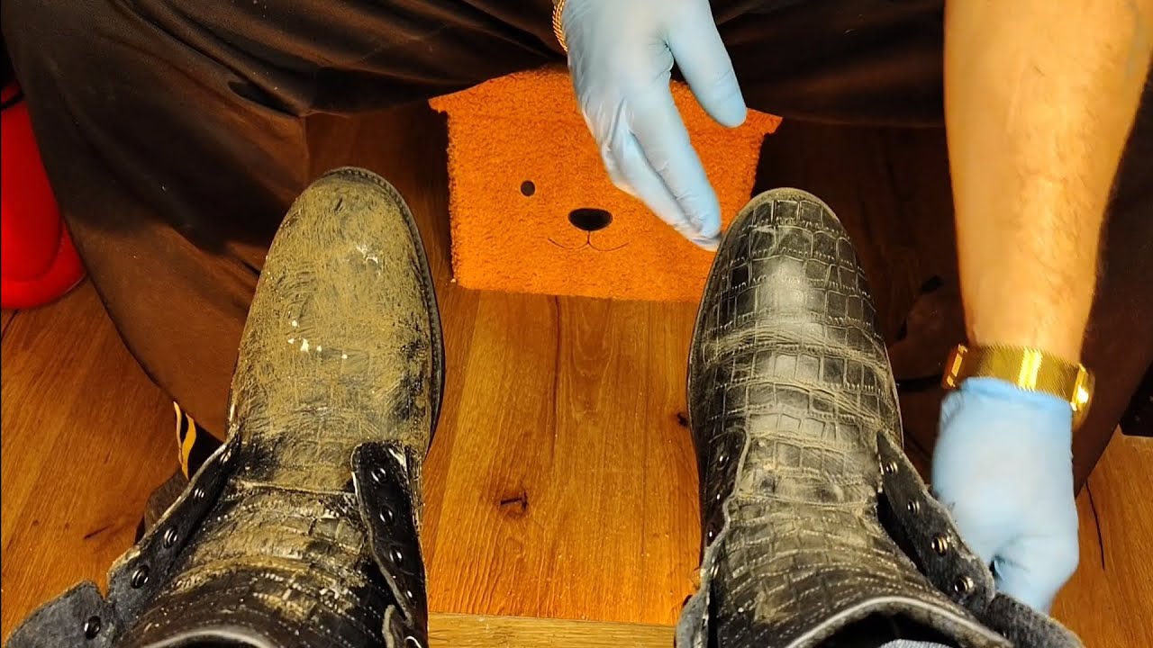 Relaxing ASMR Shoe Cleaning Sounds | Satisfying Deep Clean Transformation#ASMR#ShoeCleaning