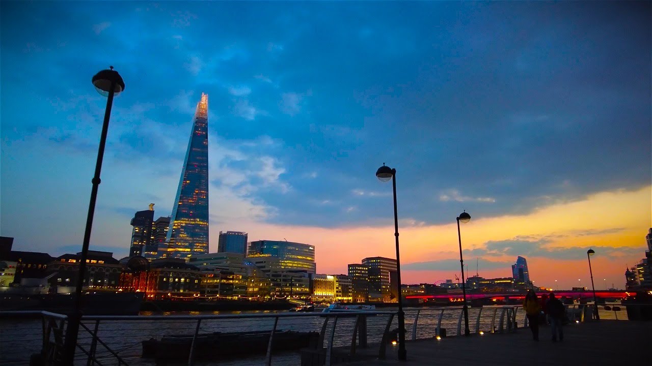 [4K] London Walk | Thames Path at Sunset | Tower Bridge & Shard