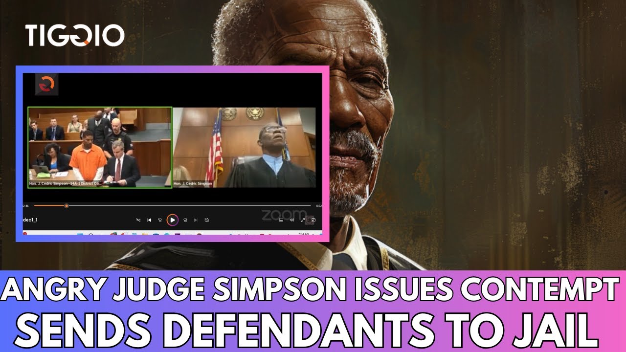Angry Judge Simpson Issues Contempt and Sends Defendants to Jail | Team Tiggio Court TV