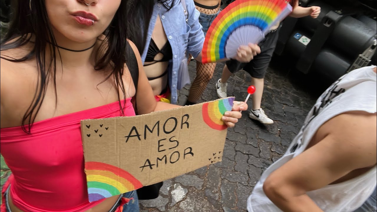 Vlog lesbianas en la marcha 