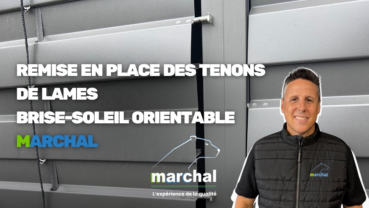 Remettre en place les tenons de lames d’un brise-soleil | Tuto Marchal