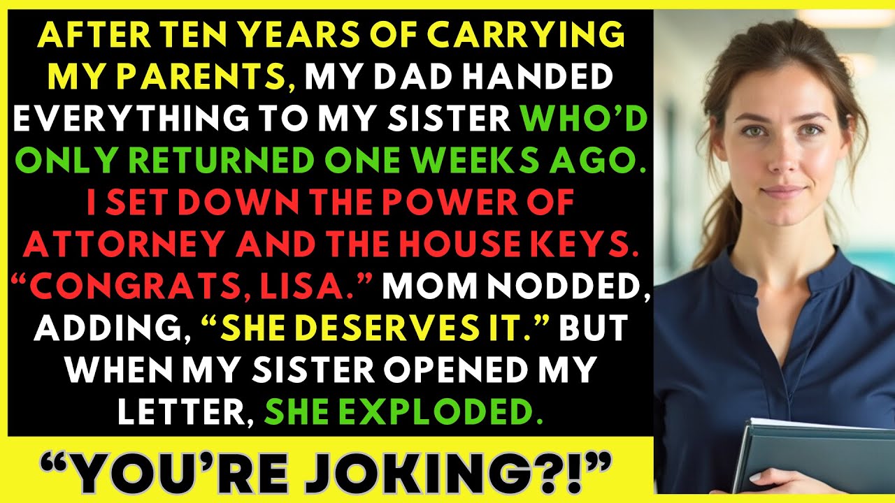 My Parents CHOSE My Sister Over Me—Until the Letter I Left Made Her Scream “You’re Joking?!”