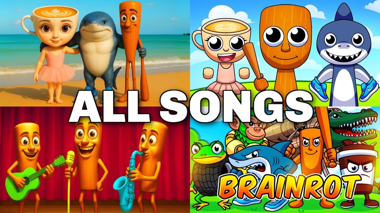 ALL Italian Brainrot Songs Animated Music Videos (Tralalero Tralala)