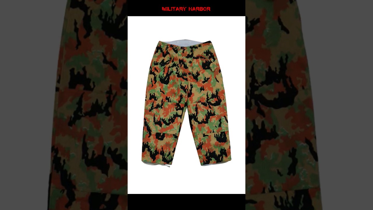 WWII German Reversible Winter Trousers in Leibermuster Camo